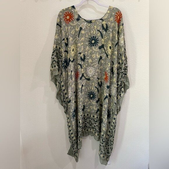 New Free People Boho Kimono Cardigan Wrap Western Feminine Shabby Chic - Picture 9 of 10